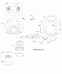 Air Cleaner Blower HousingShrouds Diagram and Parts List for 44H777-0113-E1  Briggs and Stratton Engine